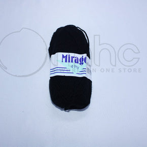 KNITTING Habby Mirage 4ply Acrylic Wool Black 25g (Col. 017) (7268810129497)