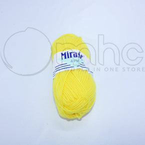 KNITTING Habby Mirage 4ply Acrylic Wool Bright Yellow 25g (Col. 138) (7268811735129)
