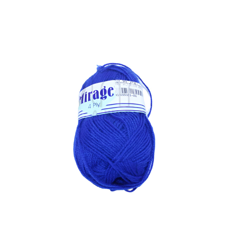KNITTING Habby Mirage 4ply Acrylic Wool Royal Blue 25g (Col. 008) (7268810227801)