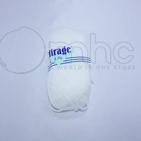 KNITTING Habby Mirage 4ply  Acrylic Wool White 25g (Col. 001) (7268800692313)