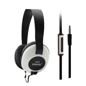 KOMC Headset+Mic KOMC Wired Stereo Headset with Mic - S39 - White (6535412744281)