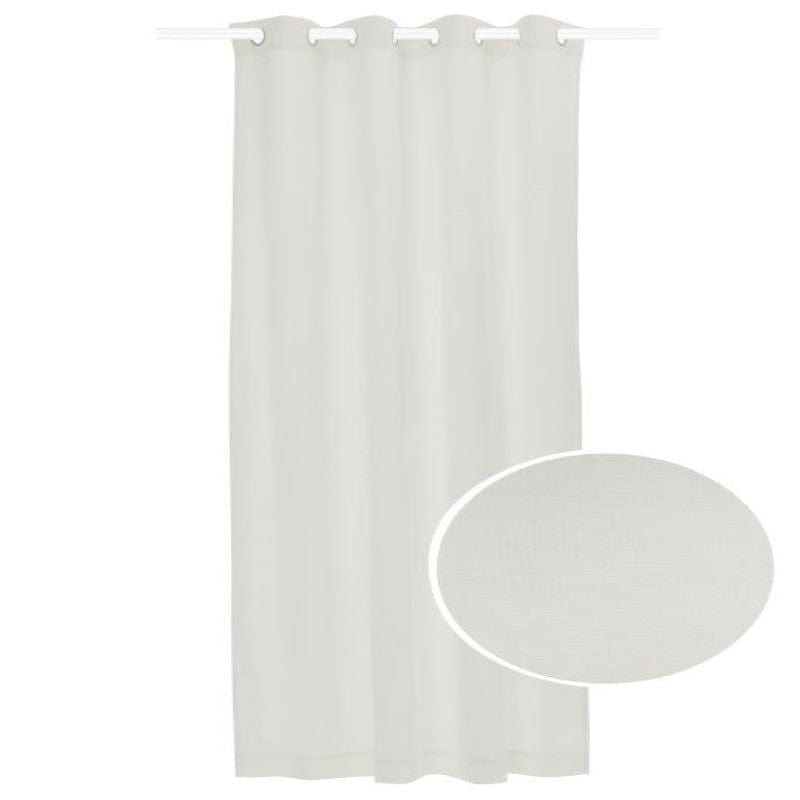 KUBU EYELET CURTAIN Kubu Jacquard Sophia Eyelet Curtain Ready To Hang Natural (7000752717913)