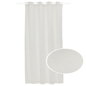 KUBU EYELET CURTAIN Kubu Jacquard Sophia Eyelet Curtain Ready To Hang Natural (7000752717913)