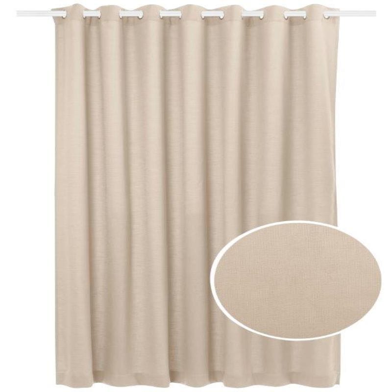 KUBU EYELET CURTAIN Kubu Jacquard Sophia Eyelet Curtain Ready To Hang Pebble (7000775327833)