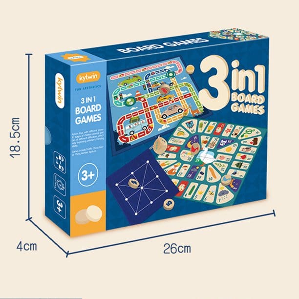 Kylwin Game Kylwin 3 in 1 Board Games (7200800866393)