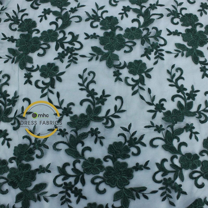 LACE Dress Forms Lace Fabric Bottle Green 130cm (7041166934105)