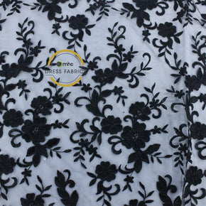 LACE Lace Fabric Black 130cm (7041167458393)