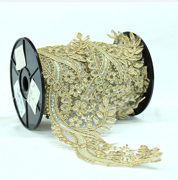 LACE TRIMMING Habby Lace Trimming BT94 Gold (4792471486553)