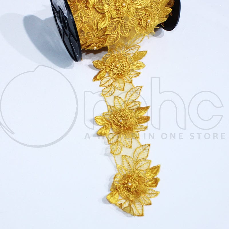 LACE TRIMMING Habby Mustard Trimming FT37 (7122553733209)