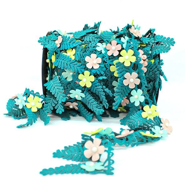 LACE TRIMMING Habby Trimming Emerald Green ART3016 (4792476565593)