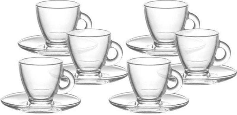 LAV COFFEE GLASS Lav Roma Clear Cup & Sauces Set Of 12 (6575795470425)