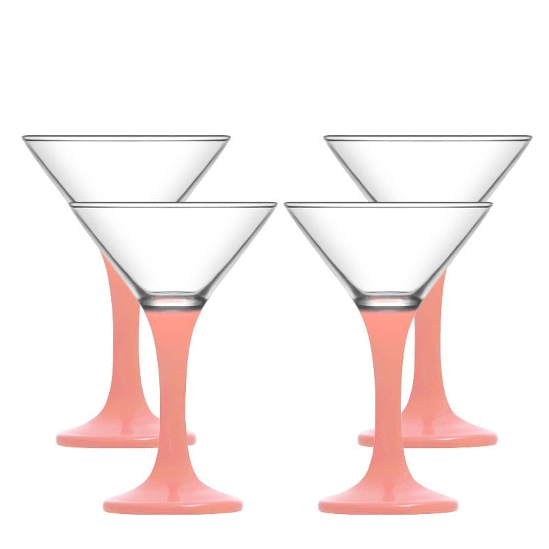 LAV GLASS Lav Coral Misket- Clear Set OF 4 (6576072917081)