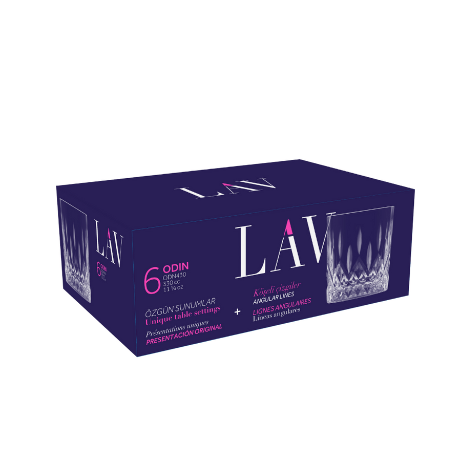 LAV GLASS Lav Odin Whisky Glass 330ml Set of 6 (7285239316569)