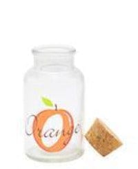 LAV SUGAR BOWL Lav Orange Jar With Cork Lid - Clear (6575819849817)