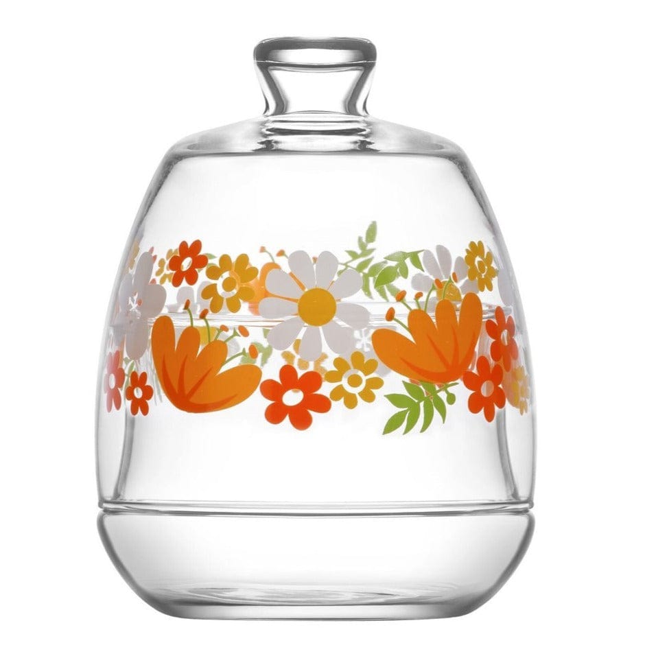 LAV SUGAR BOWL Lav Sole Sugar Bowl - Clear With Floral Print (6575818801241)