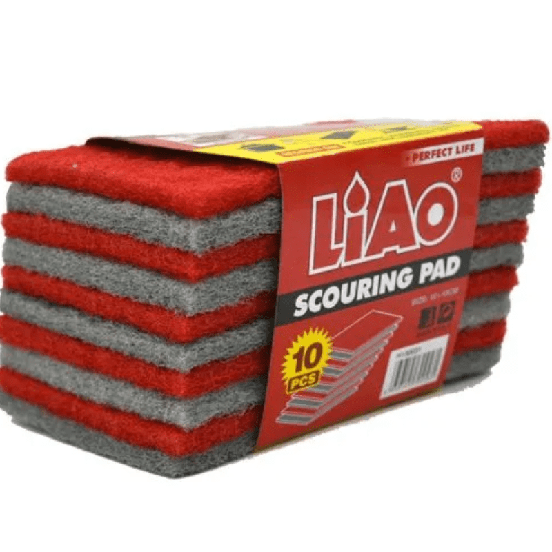 LIAO CLEANING LiAo Scouring Pads Power Cleaning Pack Of 10 H130036 (6550820192345)
