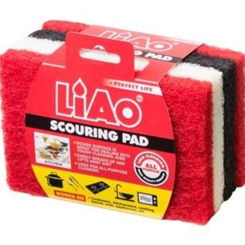 LIAO CLEANING LiAo Scouring Pads Power Cleaning Pack Of 4 H130036 (6550816981081)