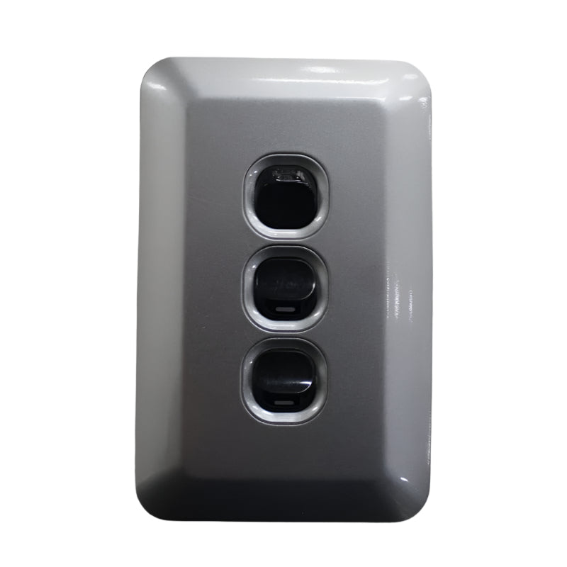 Lighting Accessories Silver 8l way Switch/Socket P/P BLEL3W12S (7038792466521)