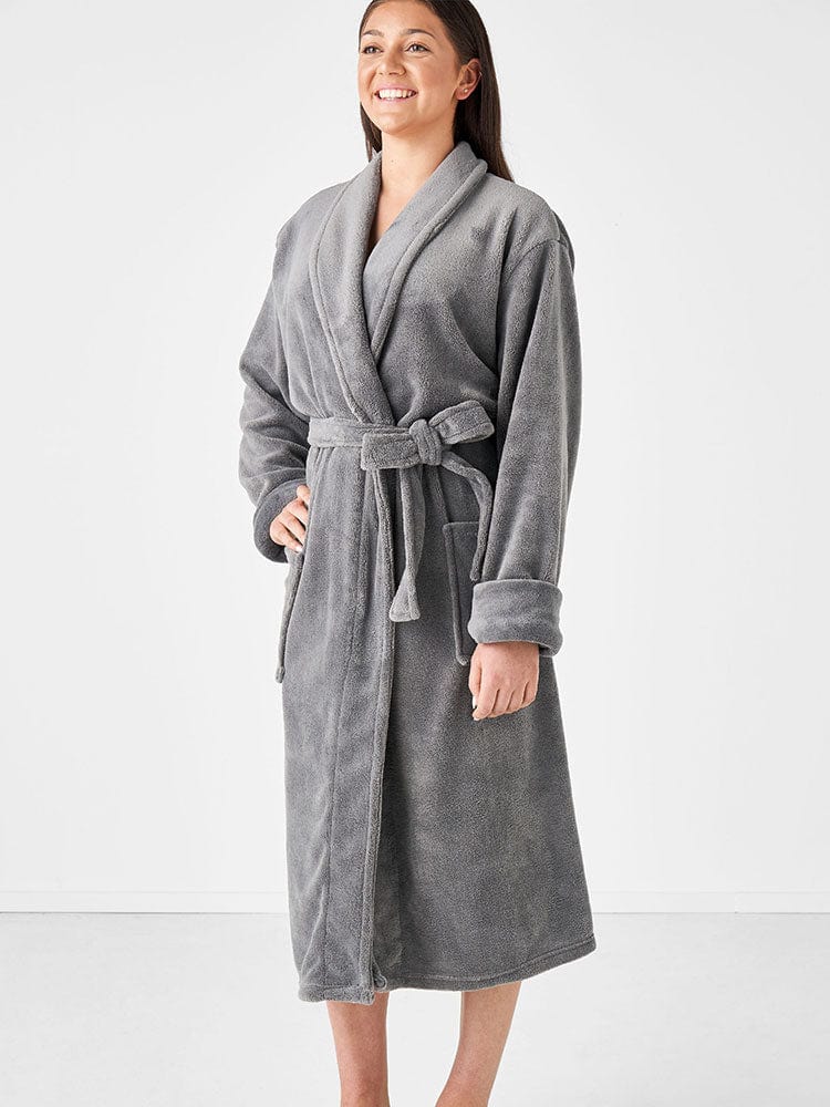 Linen House bathrobe Linen House Bathrobe Castle Rock Microfibre (4687893692505)