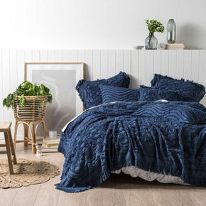 Linen House BEDSPREAD Linen House King Bed Cover Denim Somers Throw (7213036798041)