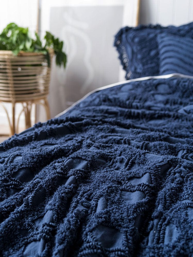 Linen House BEDSPREAD Linen House King Bed Cover Denim Somers Throw (7213036798041)