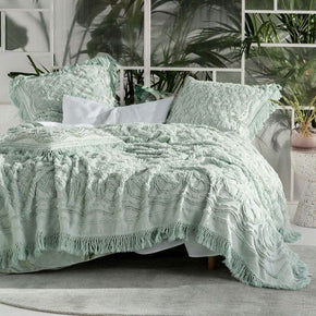 Linen House BEDSPREAD Linen House King Bed Cover Somers Mint Throw (7213055934553)