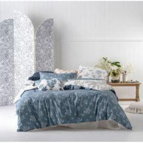 Linen House Duvet Cover Double Linen House Blue Thelma Duvet Cover Set (4670351736921)