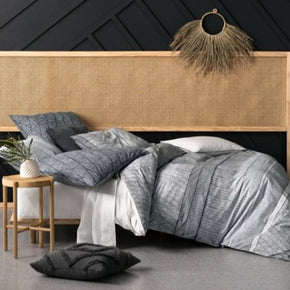 Linen House Duvet Cover Double Linen House Charcoal Vida Duvet Cover Set (2061608812633)