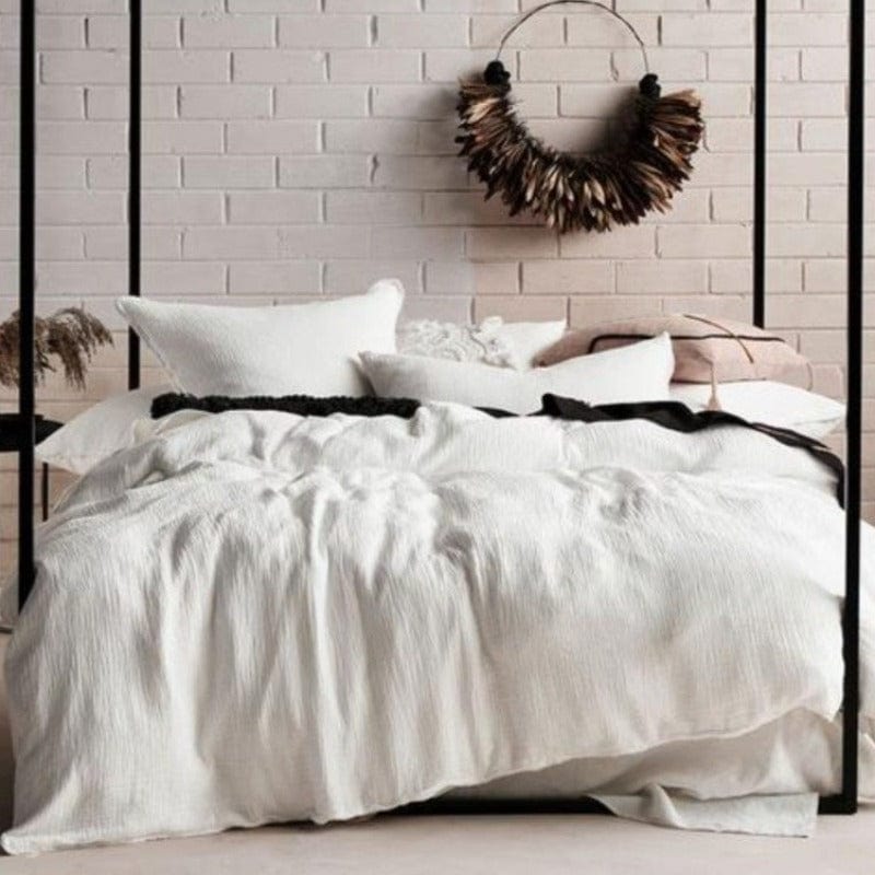 Linen House Duvet Cover Double Linen House Eliysian White Duvet Cover Set (4737695514713)