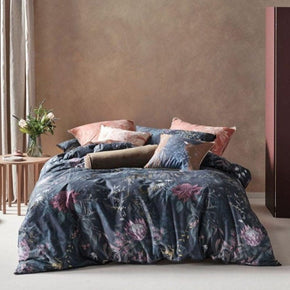 Linen House Duvet Cover Double Linen House Navy Acacia Garden Duvet Cover Set (6570937974873)