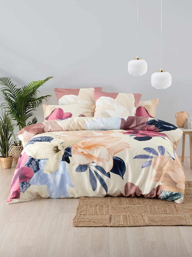 Linen House Duvet Cover Double Linen House Stone Shakira Duvet Cover Set (6919351763033)