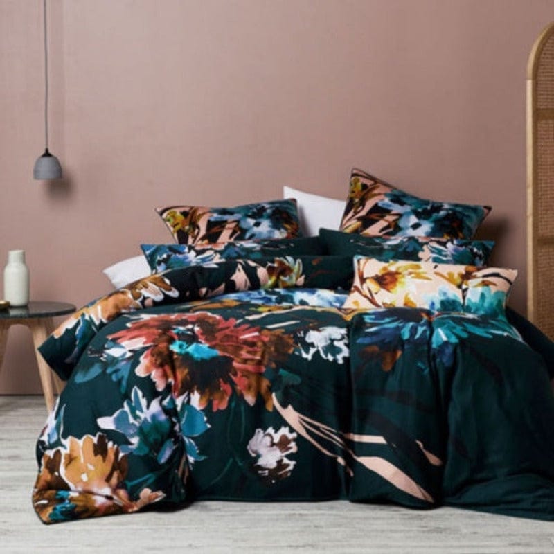 Linen House Duvet Cover Double Linen House Teal Lara Duvet Cover Set (2061840023641)