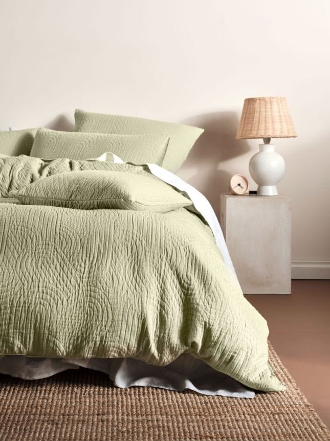 Linen House Duvet Cover Double Linen House Wasabi Lila Duvet Cover Set (6888794226777)