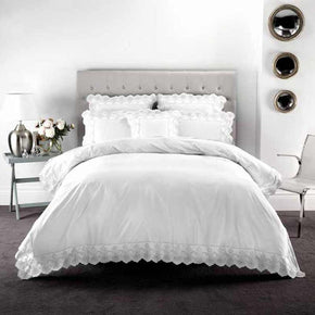 Linen House Duvet Cover Double Linen House White Pearl Duvet Cover Set (2144671268953)