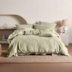 Linen House Duvet Cover King Linen House Wasabi Lila Duvet Cover Set (6888794226777)