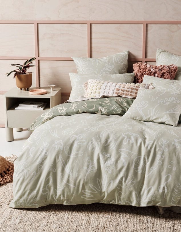 Linen House Duvet Cover Linen House Adley Eucalyptus Duvet Cover Set (7058965594201)