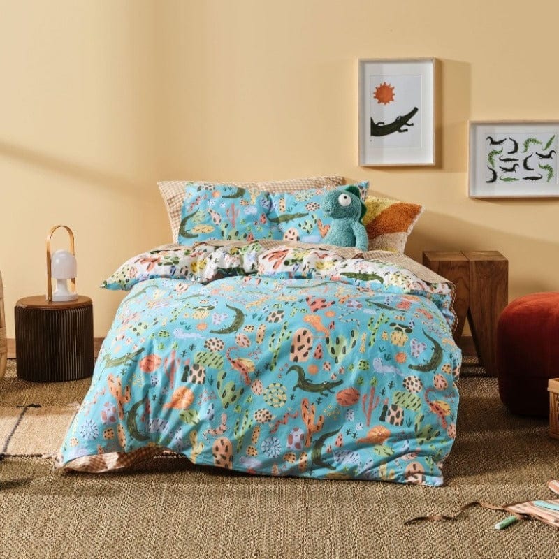 Linen House Duvet Cover Linen House Aqua Tales & Scales Duvet Cover Set (6891382341721)