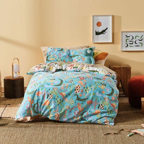 Linen House Duvet Cover Linen House Aqua Tales & Scales Duvet Cover Set (6891382341721)