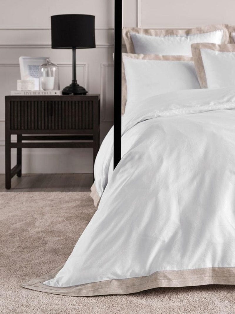 Linen House Denyer White-Natural Duvet Cover Set - MHC World (2061538033753)