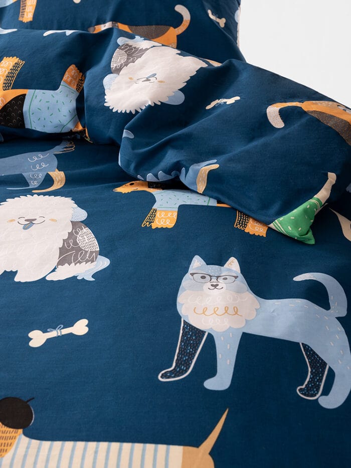 Linen House Duvet Cover Linen House Dog Days Blue Duvet Cover Set (7025794678873)