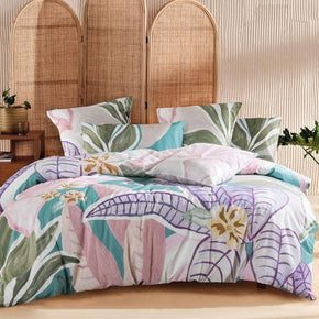 Linen House Duvet Cover Linen House Green Palmetto Duvet Cover Set (6918432391257)