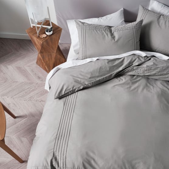 Linen House Duvet Cover Linen House Grey Mayfair Duvet Cover Set (4711292239961)