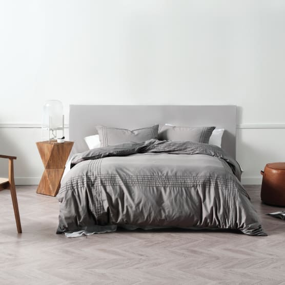 Linen House Duvet Cover Linen House Grey Mayfair Duvet Cover Set (4711292239961)