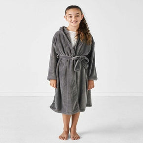 Linen House Duvet Cover Linen House Kids Bathrobe Charcoal (6702569619545)