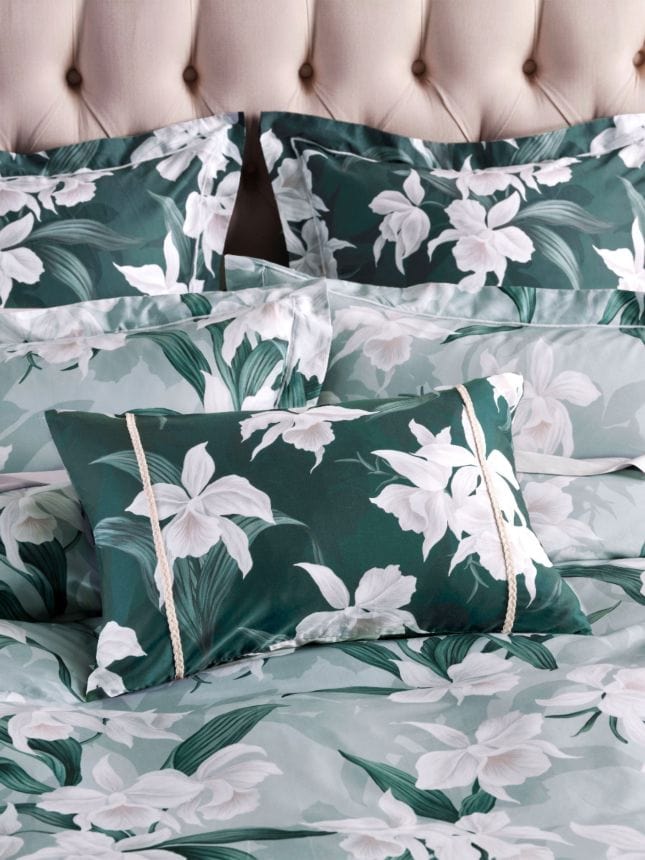 Linen House Duvet Cover Linen House Mist Cattleya Duvet Cover Set (6888840691801)