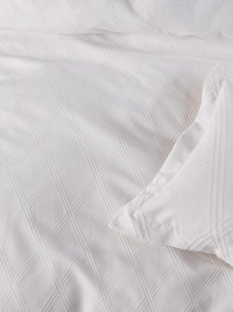 Linen House Duvet Cover Linen House White Antoine Duvet Cover Set (4780501598297)
