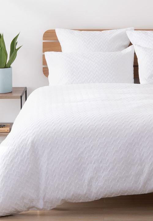 Linen House Duvet Cover Linen House White Jasper Duvet Cover Set (2144680378457)