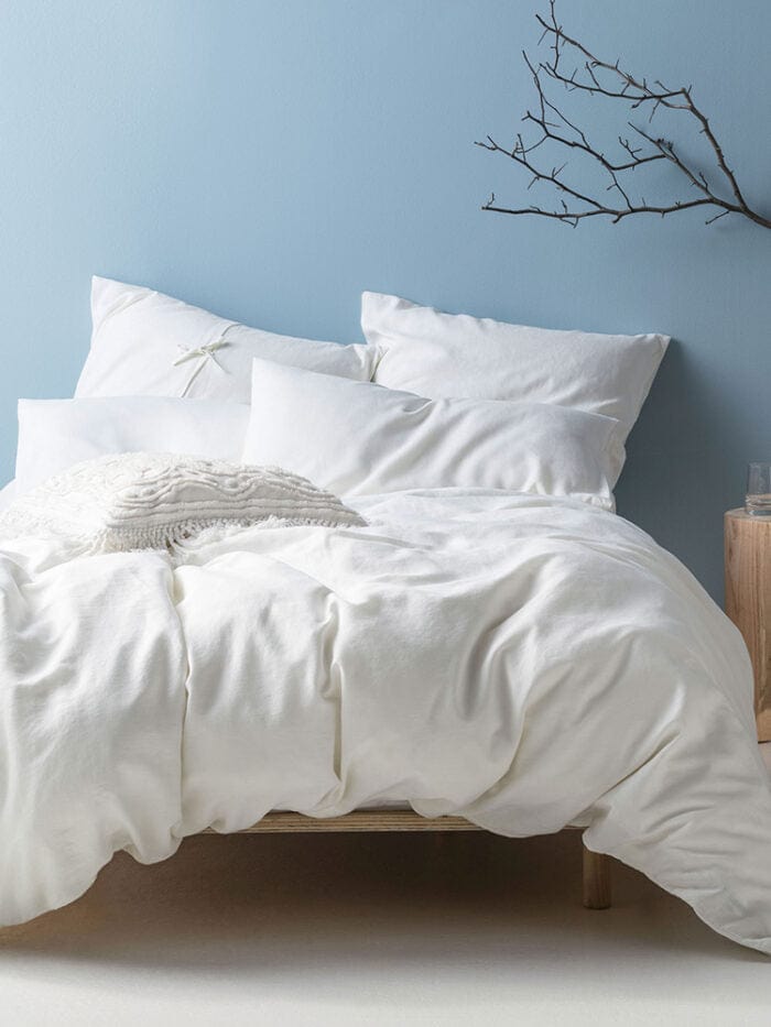 Linen House Duvet Cover Queen Linen House Nimes White Duvet Cover Set (6683136229465)