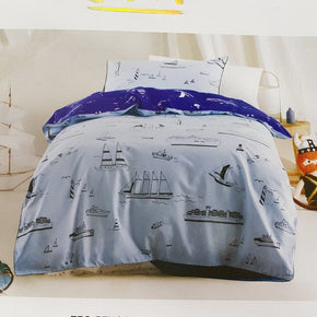 Linen House Duvet Cover Single Linen House Blue Ships Ahoy Duvet Cover Set (6891402231897)