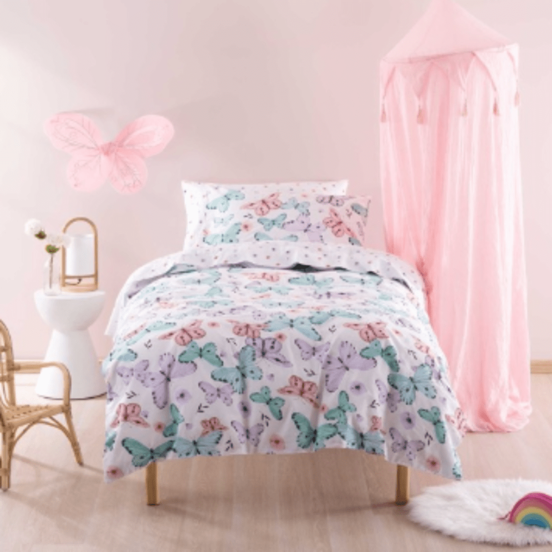 Linen House Duvet Cover Single Linen House Butterfly Dreams Multi Duvet Cover Set (7025807786073)